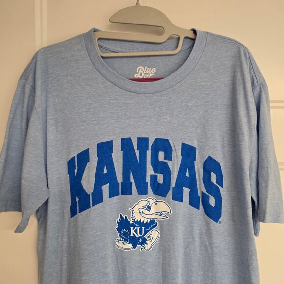 Men's Blue 84 KU Kansas Jayhawks Short Sleeve T-Shirt | Size Small - Picture 3 of 7